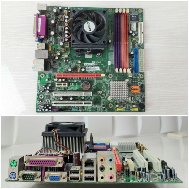 Paket Motherboard Acer HT2000 MCP61SM-AM+Processor AMD Athlon 64 X2+Fan