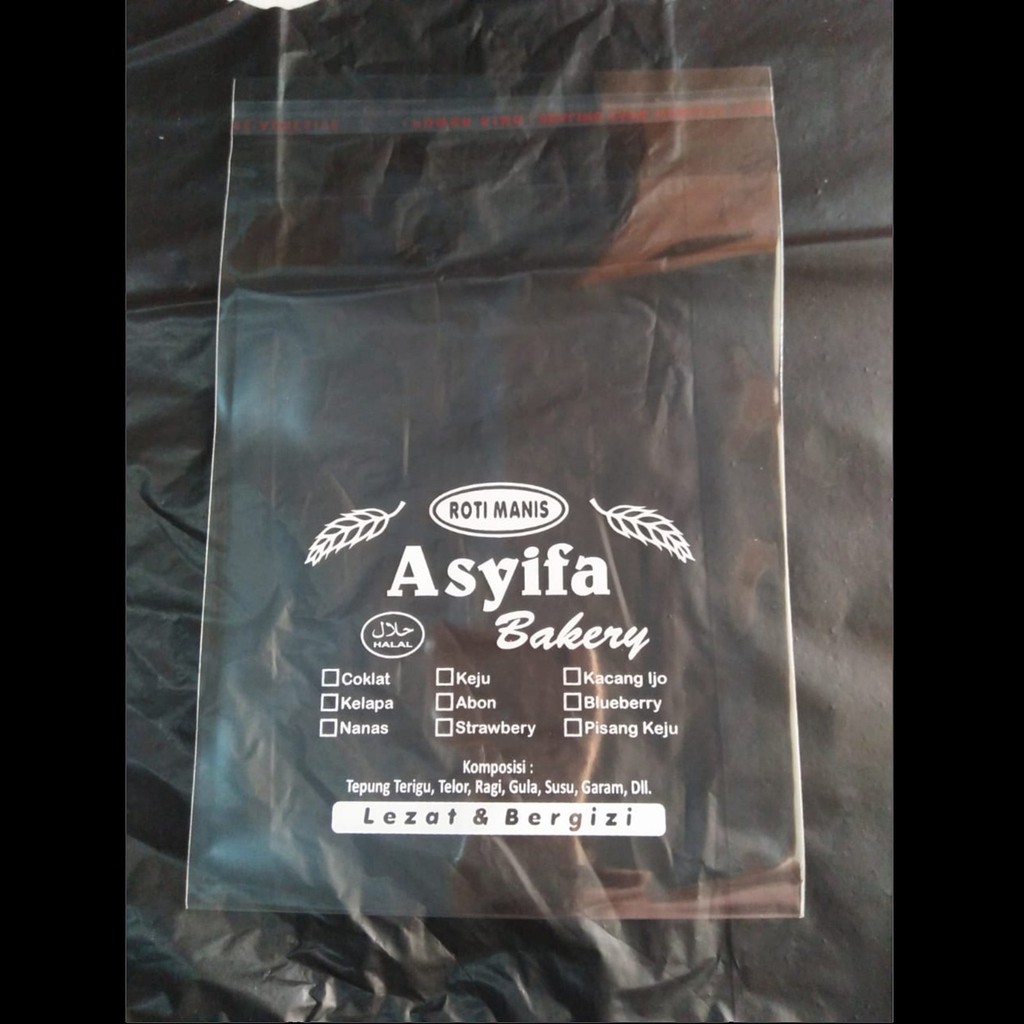  Sablon  Plastik  Roti OPP  Ukuran 14x18 ketebalan 0 04 0 03 