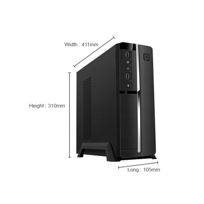 Casing PC Simbadda SIM CX 170 Slim Micro ATX + PSU 450W