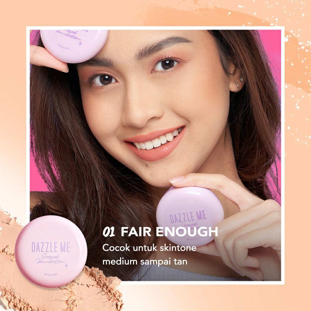 [ORI &amp; BPOM] DAZZLE ME Muse Pressed Foundation | Long Lasting Filter Like Blurring Matte Compact Powder Oil-control Bedak Padat | DAZZLE ME Pressed Foundation | Compact Powder | Bedak Padat | Blurring Matte | Oil Control