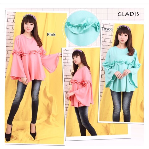 BAJU BLOUSE WANITA ATASAN BLUS TUNIK TERBARU IMPORT MUSLIM