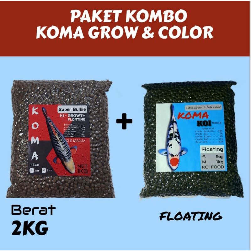 Pakan koi Koma Combo Growth &amp; clour 2KG