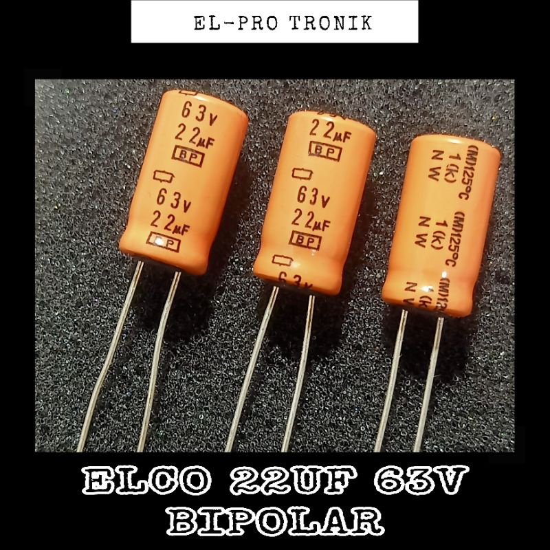 Elco 22uf 63v Bipolar Nonpolar Kualitas Bagus