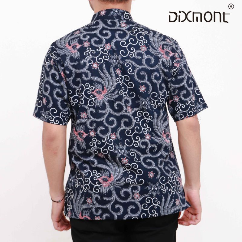 Dixmont Kemeja Pria Batik Pendek Hem BS00721