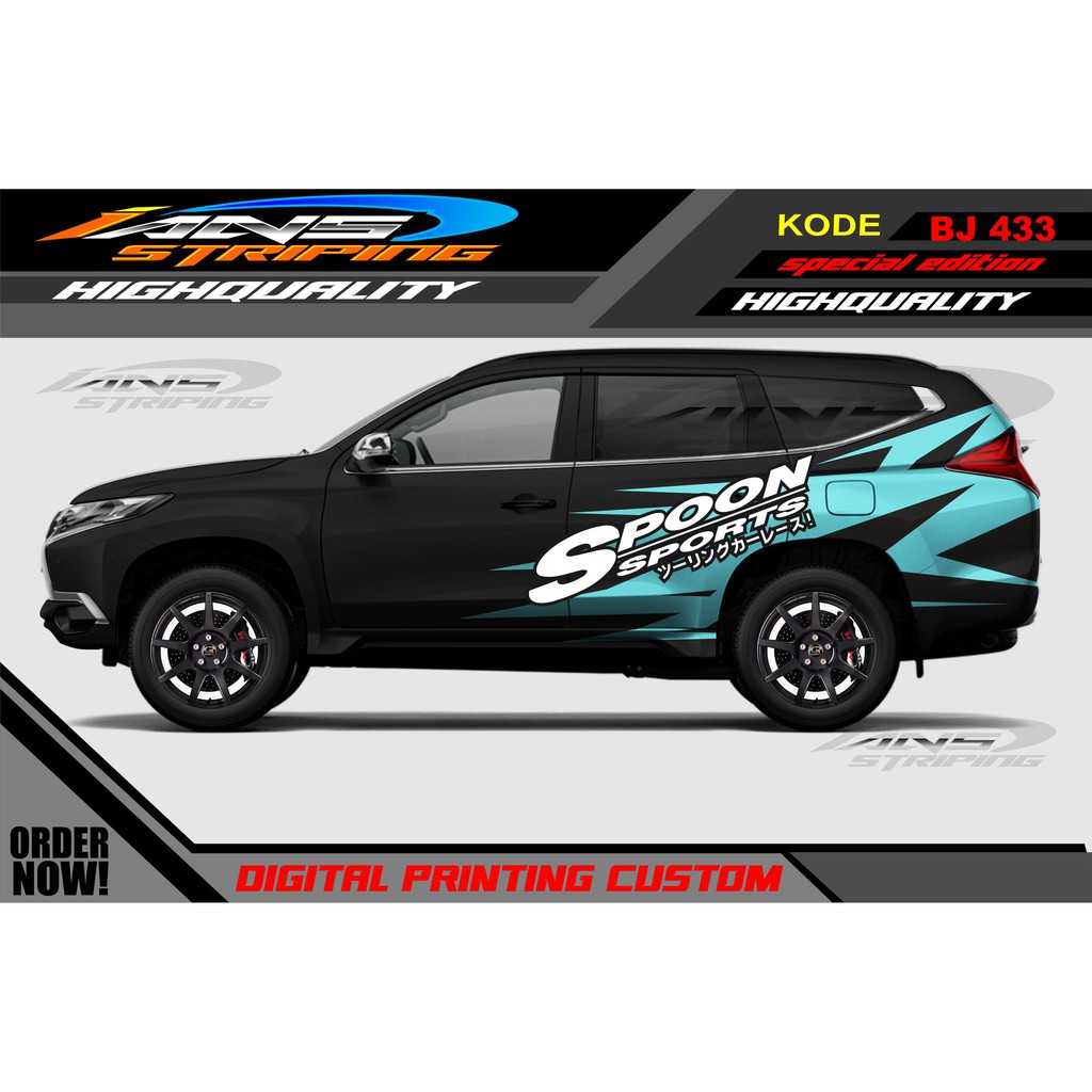 STICKER MOBIL PAJERO, FORTUNER / DECAL STICKER PAJERO, FORTUNER / STIKER MOBIL SPOON