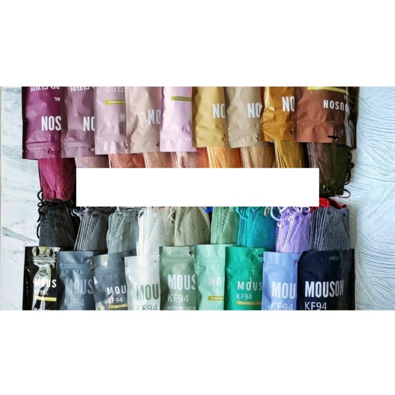 UPDATE MASKER KN94 MOUSON ECER BEBAS PILIH WARNA LENGKAP ADA EMBOS