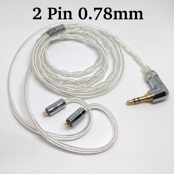 Pure Silver High End Custom 2 Pin MMCX Cable Replacement