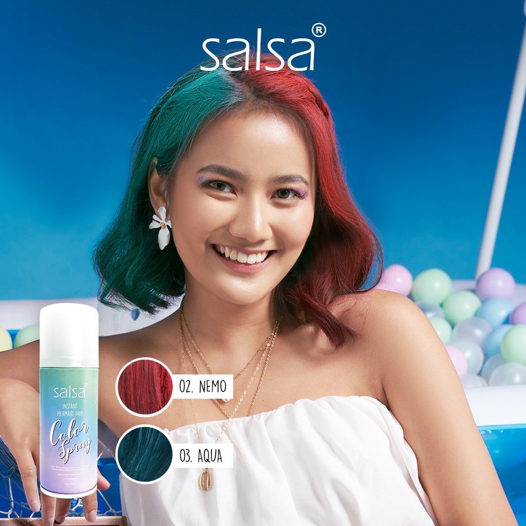 SALSA Instant Mermaid Hair Color Spray - Semir Rambut Temporary