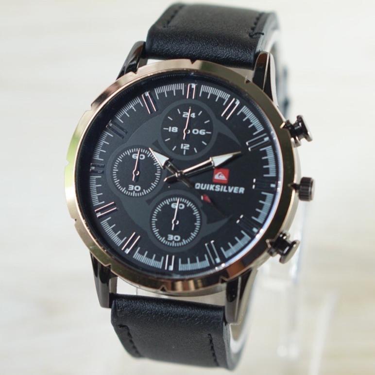 DG JAM TANGAN PRIA CHRONO MURAH QS QUICKSILVER KULIT SPORT PREMIUM • JP.113474