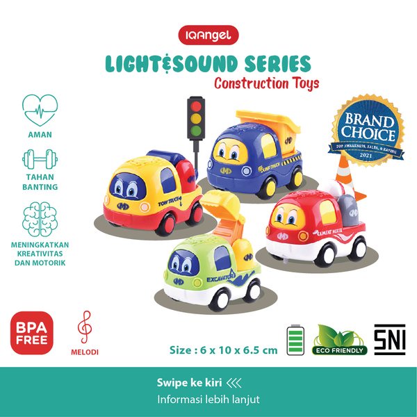 IQ Angel light&amp;sound construction truck toys IQMS1029