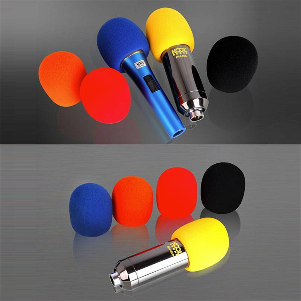 【TERSEDIA &amp; COD】1pc Cover Microphone Noise Cancelation Bahan Tebal Warna Acak Untuk Ktv