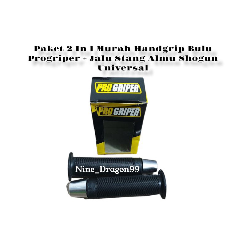 Paket Murah 2 In 1 Handgrip Grip Bulu Progriper + Jalu Stang Almu Shogun Universal