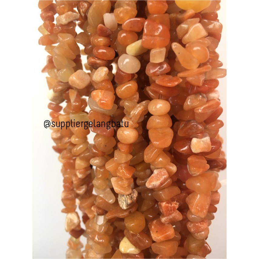 kerikil Batu mix CARNELIAN OREN ORANGE 1cm bahan gelang kalung akik fashion aksesoris craft supplier