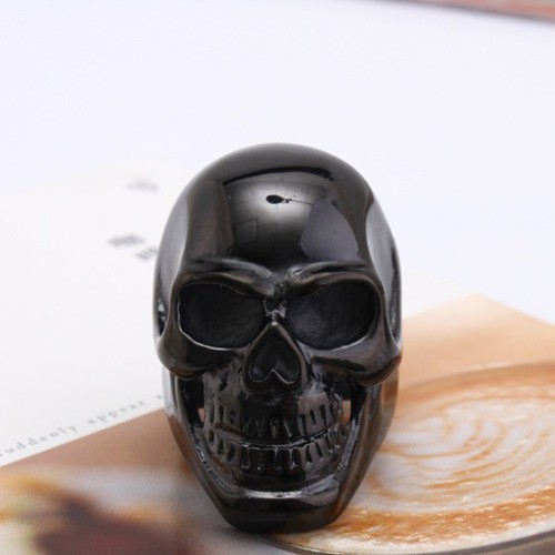 SEUSUK  Perhiasan Cincin Punk Vintage Desain Tengkorak Besar untuk Pria