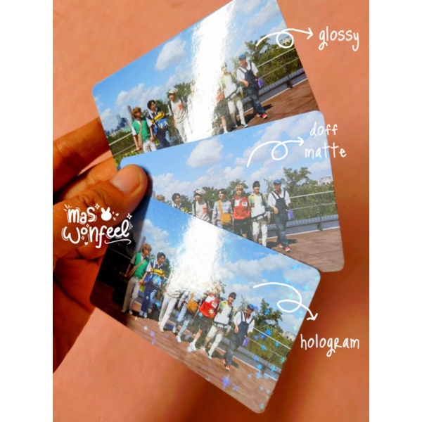 CETAK PHOTOCARD PC CUSTOM (PESAN WAJIB PER KELIPATAN 25) HOLOGRAM, DOFF, GLOSSY