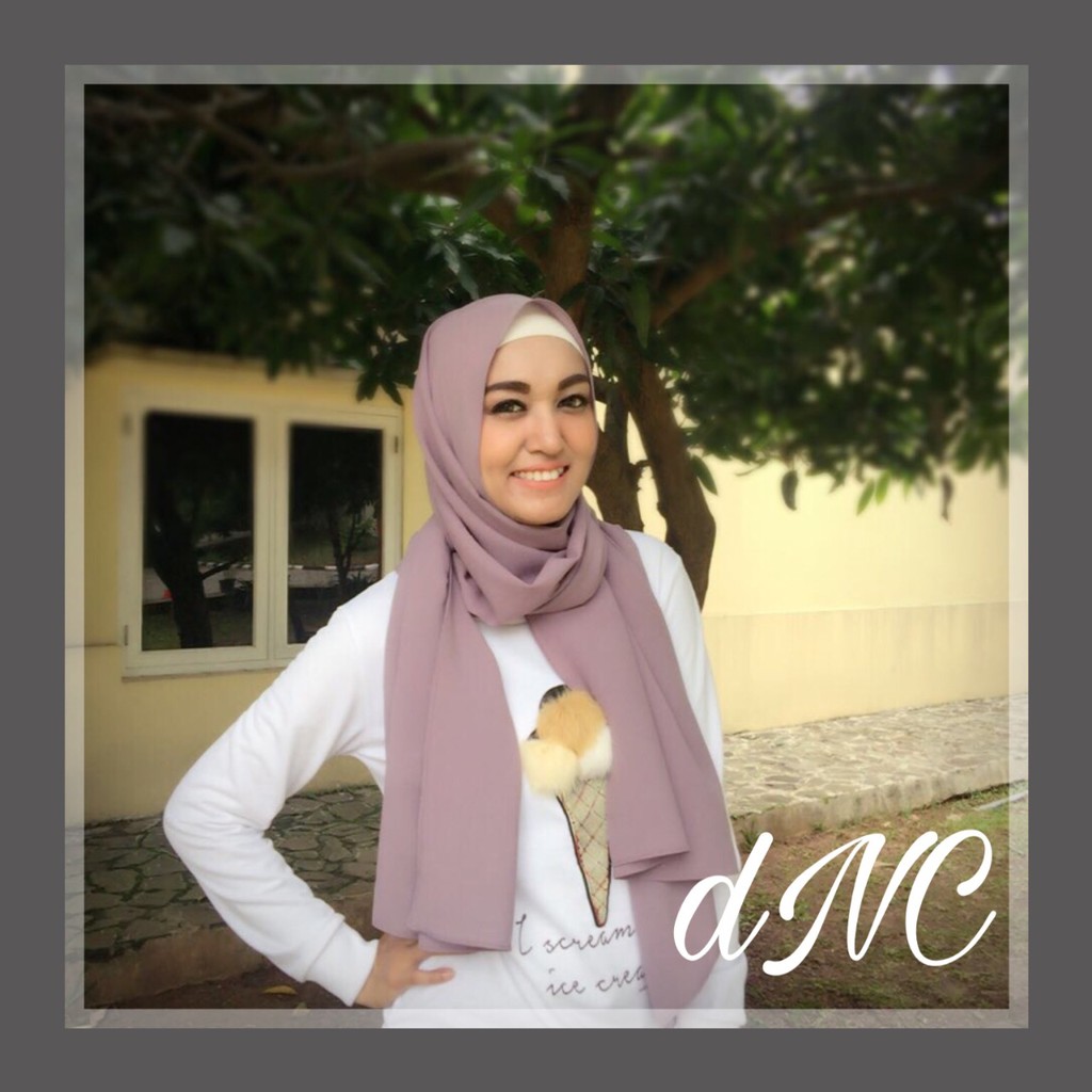 PROMO PASHMINA GEORGIA - DUSTY PURPLE