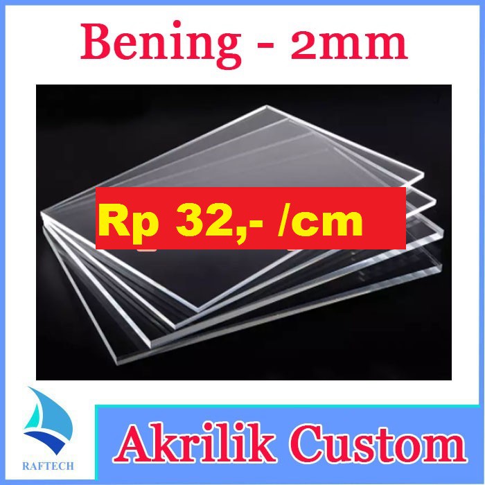 Akrilik Custom 2mm Bening Clear Acrylic 2 mm Laser Cutting