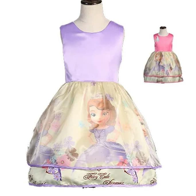 TERPOPULER Baju Anak Dress Princess Sofia the first Ungu