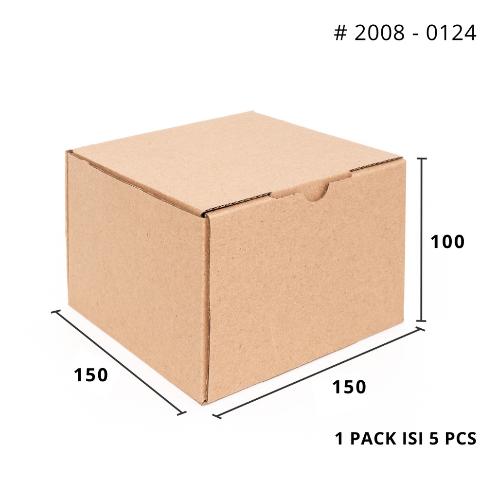

15 x 15 x 10 cm MAILER | KARDUS / KARTON BOX CORRUGATED - KEMASAN / PACKAGING / PACKING MAKANAN | #2008-0124