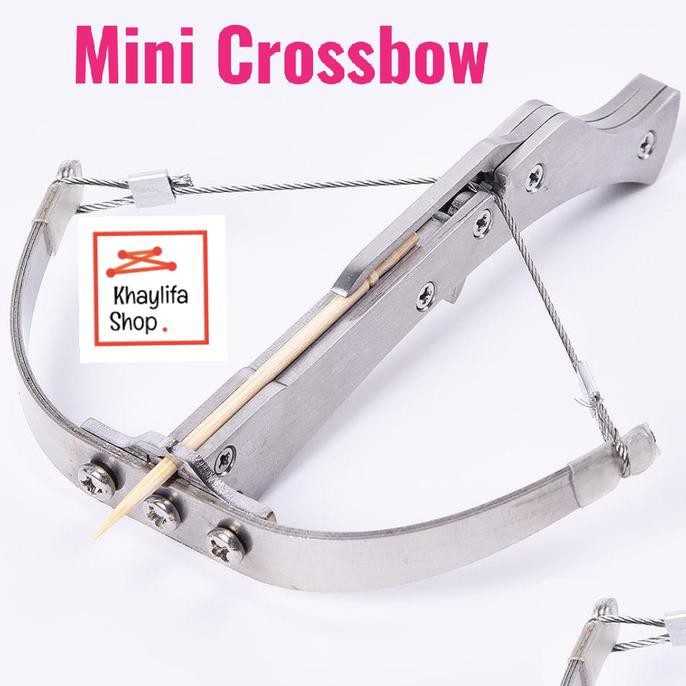 Terupdate - Toothpick Mini Crossbow Stainless Steel Panahan mini Tusuk Gigi