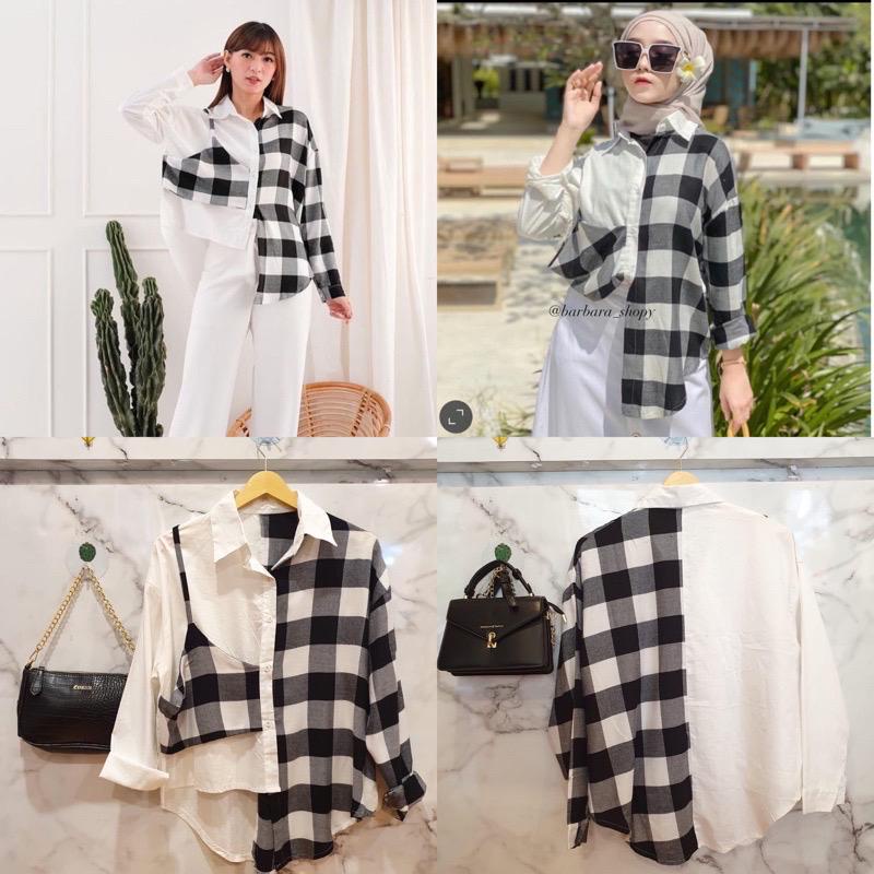 Weijia Fashion OOTD Wanita Kemeja JHYO / Playfull Keykey / Kemeja Atasan Wanita / Kemeja Keykey Kota
