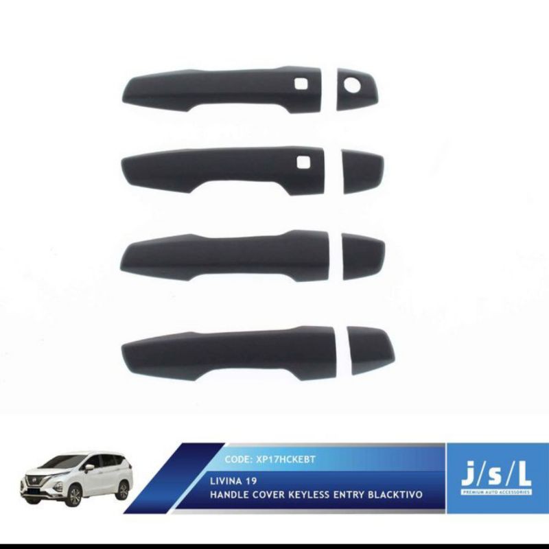 Cover handle all new Livina 2019/ xpander Keyless Hitam Chrome Carbon  jsl