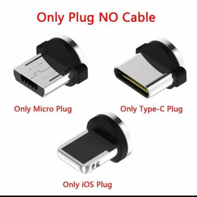 Konektor charger Micro usb Type C Iphone kabel magnetic Kepala XKabel