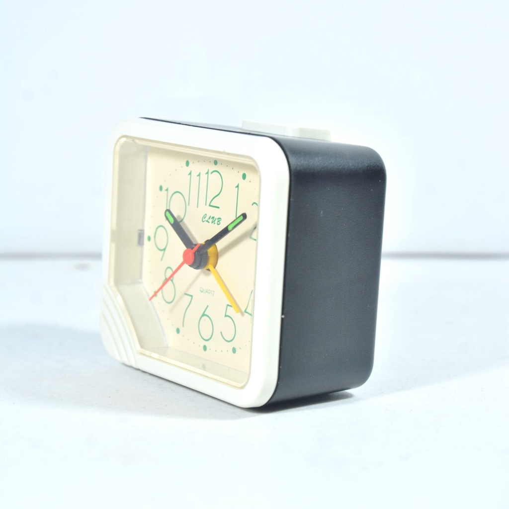 Jam Weker Alarm Minimalis Bentuk Kotak Jam Beker Murah Free Baterai