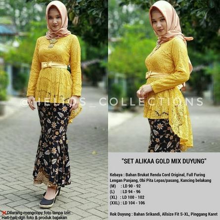 set kebaya brukat alika berkualitas