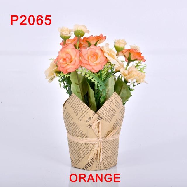 Bunga plastik / bunga dekorasi / p2065-Orange