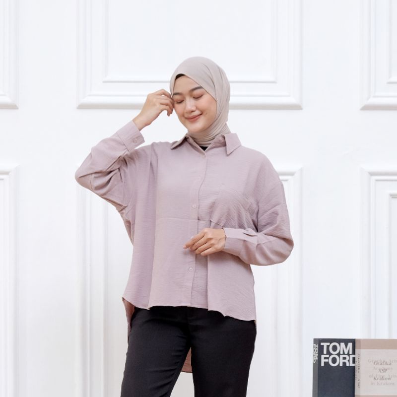 OVERSIZE Shirt Crincle Airflow Kringkel - Delta Oversize //JF5455