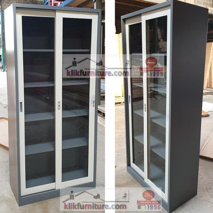 

BISA BAYAR DITEMPAT Lemari Arsip Filing Cabinet Besi Pintu Sliding Kaca AA19SL PROMO SPECIAL Kode 697