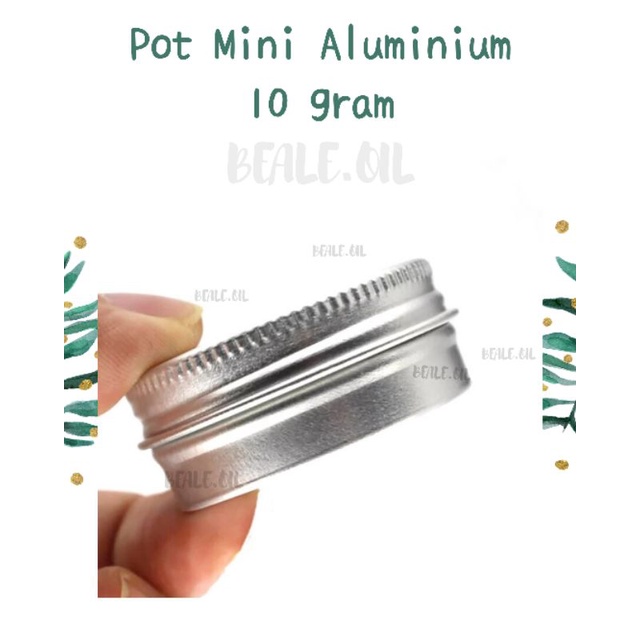 Pot Cream Mini Aluminium 10 gr Wadah Cream Lipbalm Lip Scrub Lip Balm pot aluminum mini pot krim cream aluminum alumunium aluminium