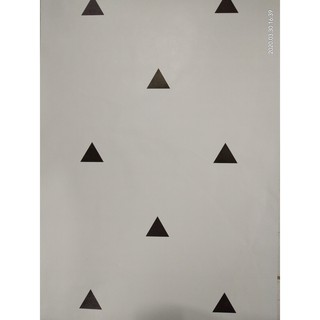Wallpaper Stiker  Dinding  Motif Segitiga  Hitam Kecil Ukuran 