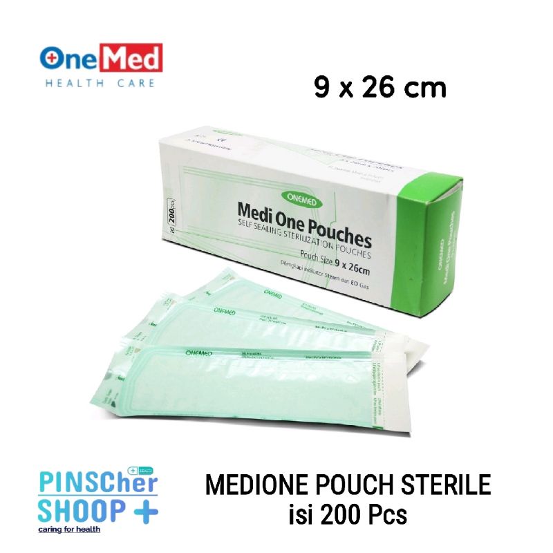 Medione Pouches Steril 9x26 Cm Isi 200 Per Box