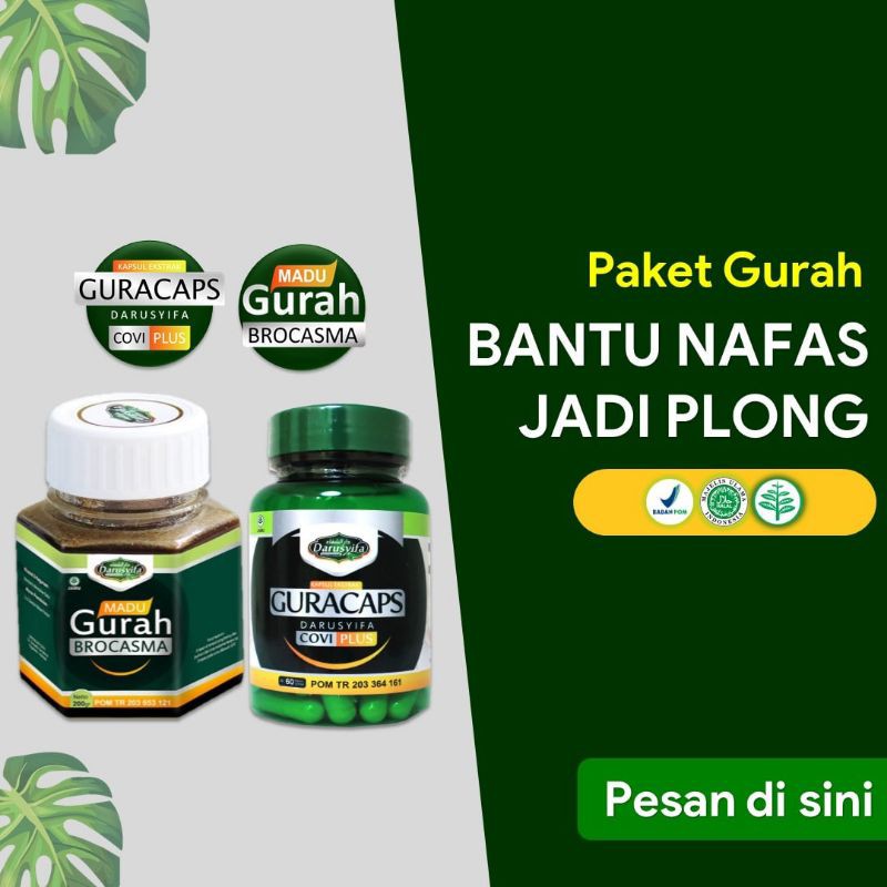 

OBAT BATUK SESAK NAFAS HERBAL BROCASMA & GURACAPS ORIGINAL DARUSSYIFA