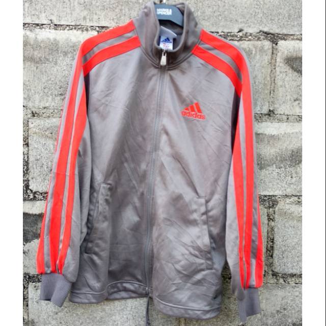 Jaket TrackTop Adidas climalite list orange original murah