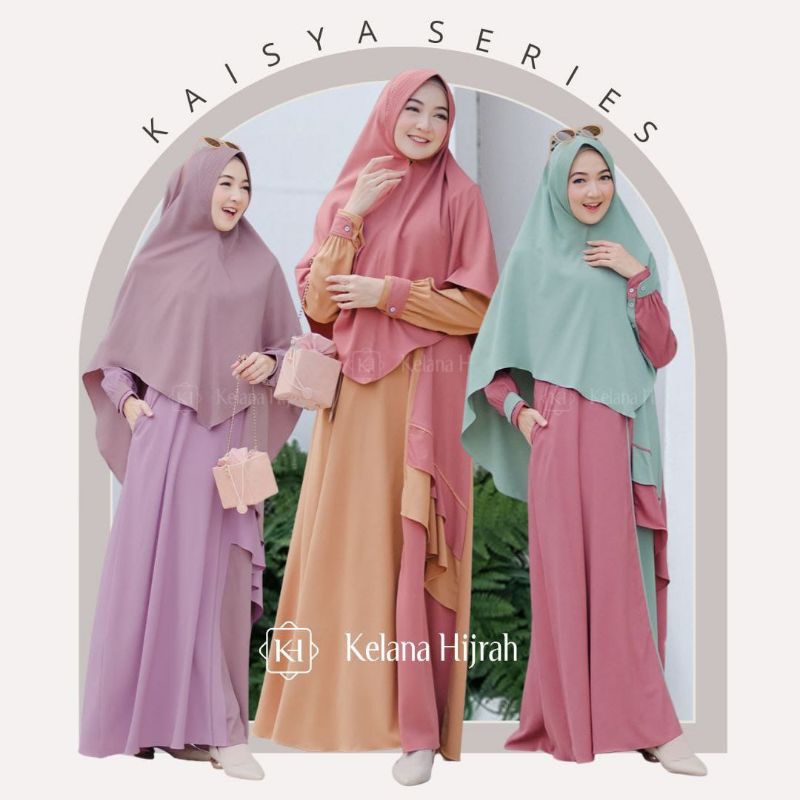 SET SYARI KAISYA BY KELENA HIJRAH ORI100%AB COLLECTION GROSR