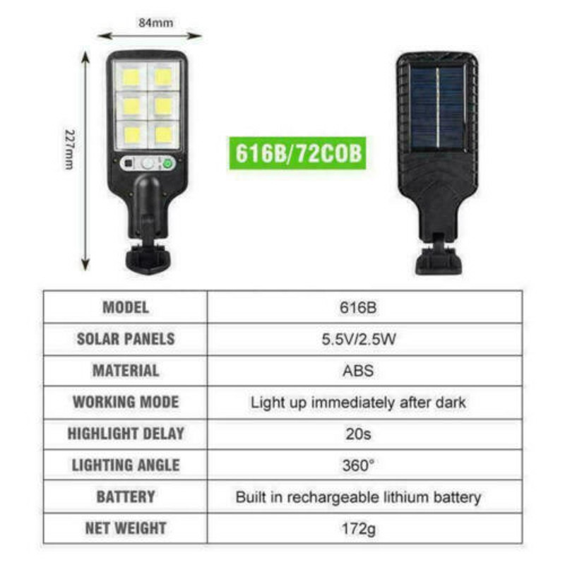 Lampu Dinding Waterproof LED Solar Street Lights Lighting Super Terang Untuk Rumah Taman Teras Jalan Halaman Outdoor 360derajat Rotatable