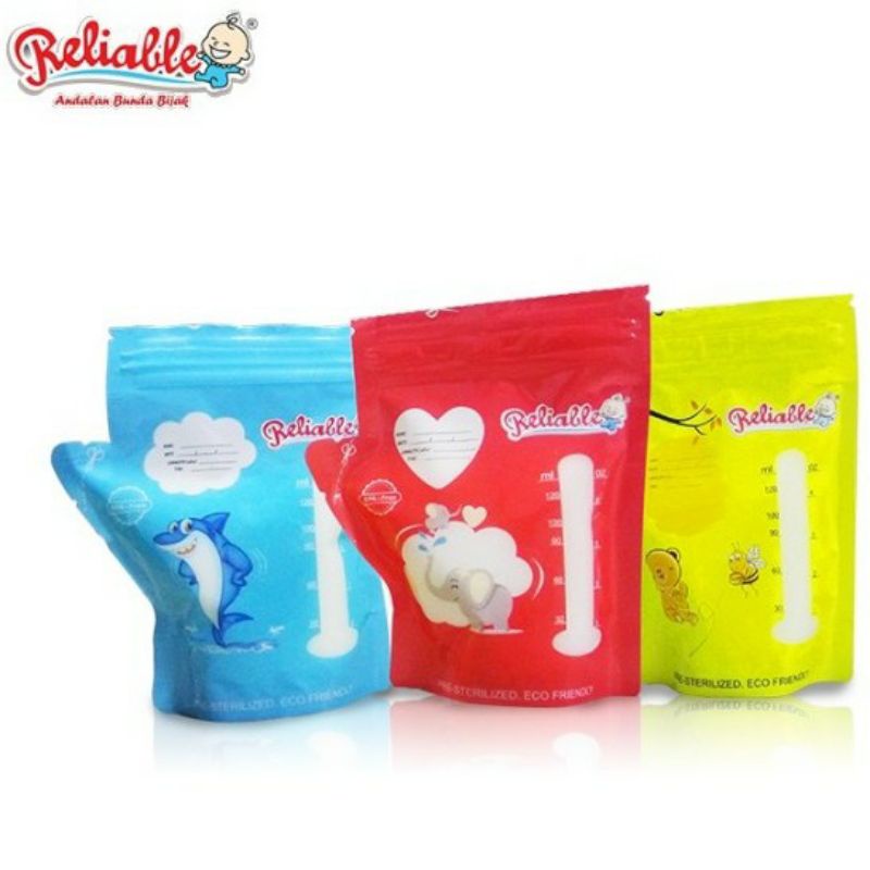 Reliable breastmilk 25 bag+ 5 bag. kantong asi 120 ml