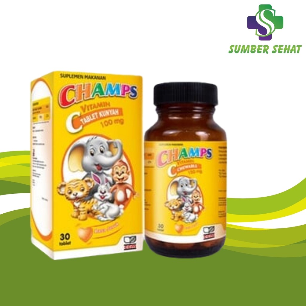 CHAMPS VITAMIN C BOTOL 30 TABLET KUNYAH