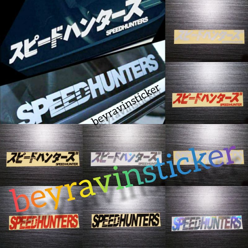 stiker speed hunters cutting sticker Speedhunter kanji jepang untuk kaca dan bodi Mobil motor