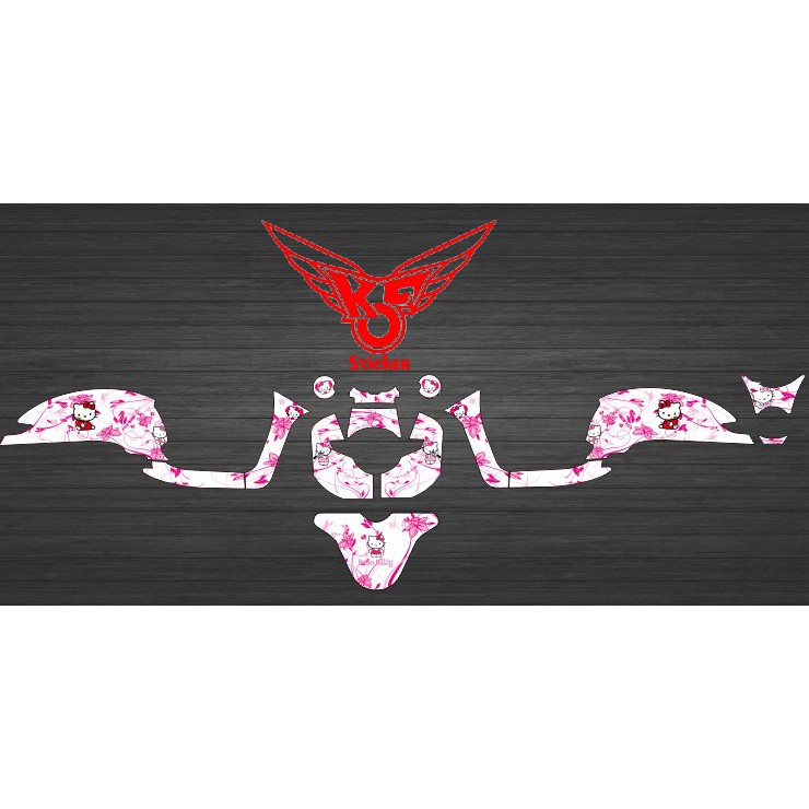 NEW STIKER DECAL SCOOPY HELLO KITTY