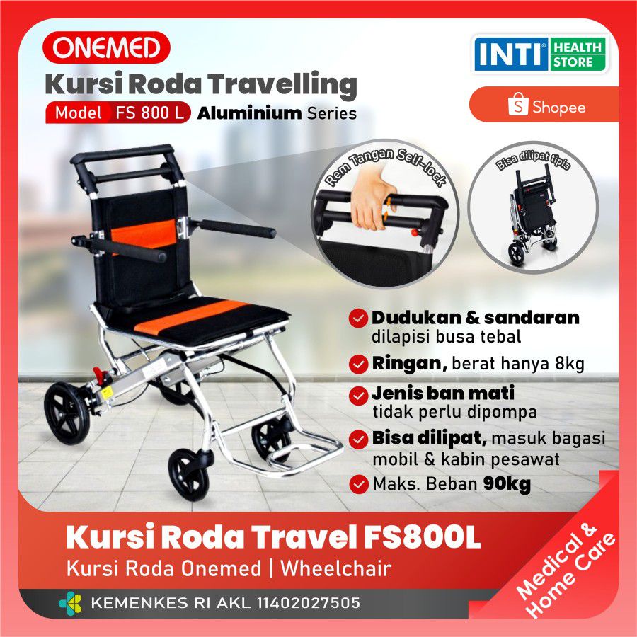 Kursi Roda Travel Fs 800 L Onemed Fs800L