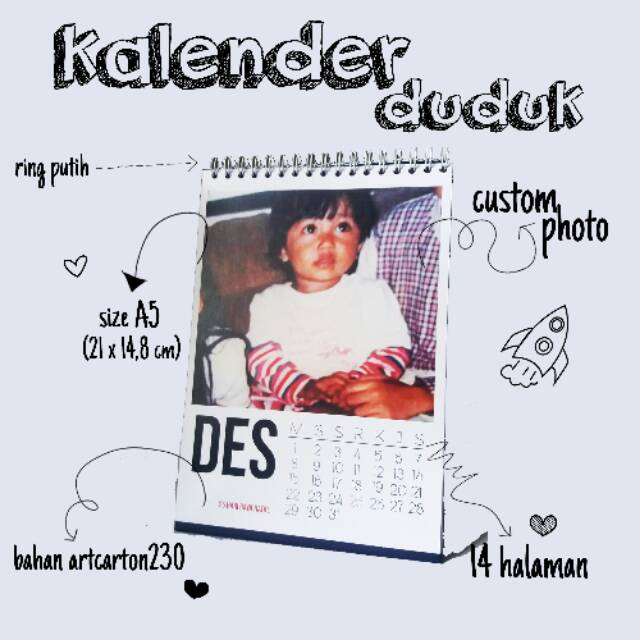 

Custom Kalender Duduk/Meja 2025