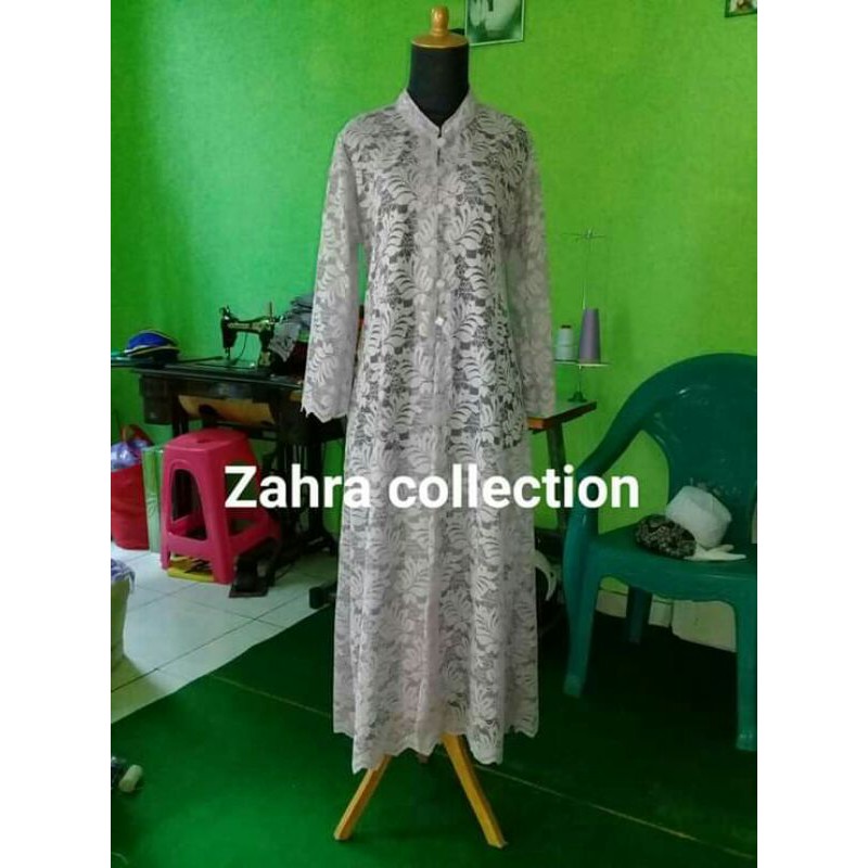 outer atau kebaya brukat panjang