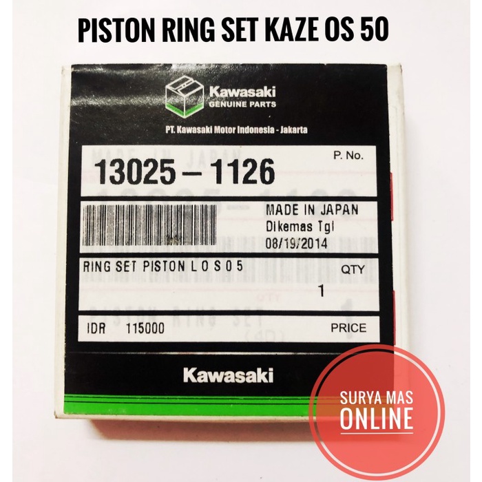 Piston Ring Kawasaki Kaze oversize 50 / 75 / 100 Orisinil