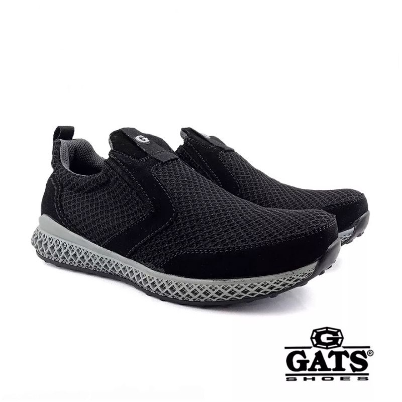 Sepatu Casual Gats RN 1002 original Hitam dan Biru