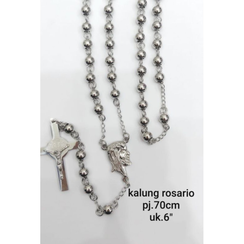 Kalung Rosario Silver Titanium39