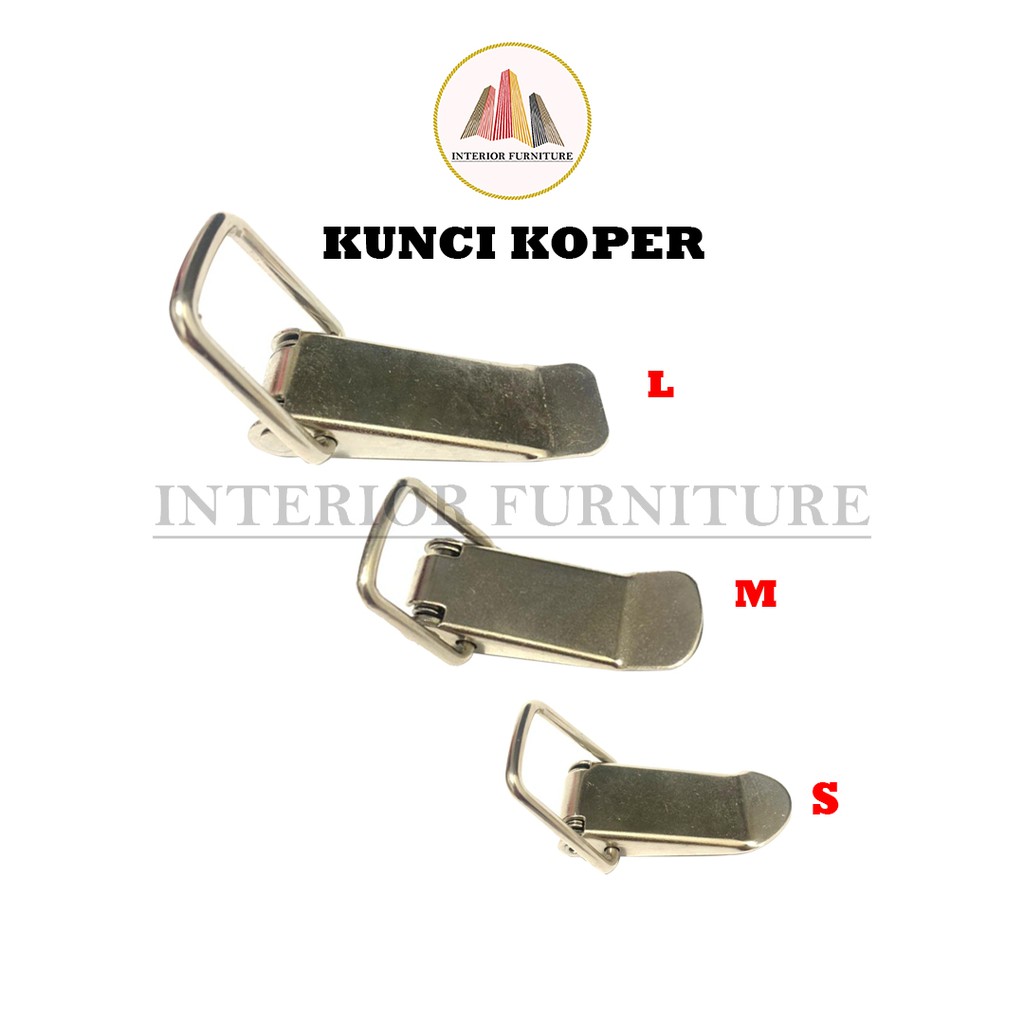 Kunci Koper S M L / Kaitan Peti Small / Overval / Peti / Box Besi Chrome